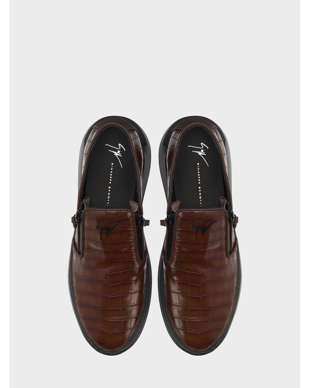 Giuseppe Zanotti White Conley Zip Loafer for men