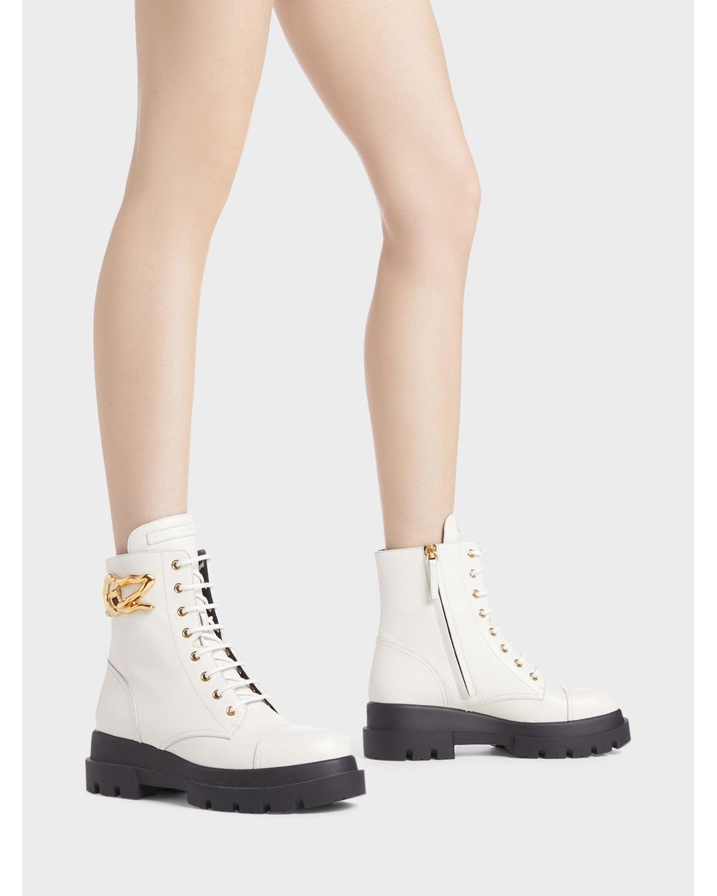 Giuseppe Zanotti White Tankie Boot
