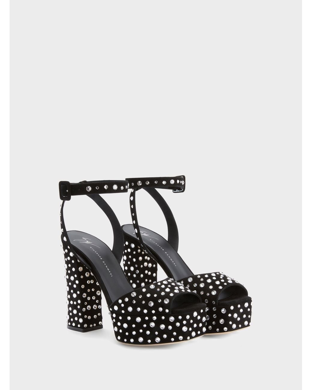 Giuseppe Zanotti White New Betty Sparkle Sandal 120