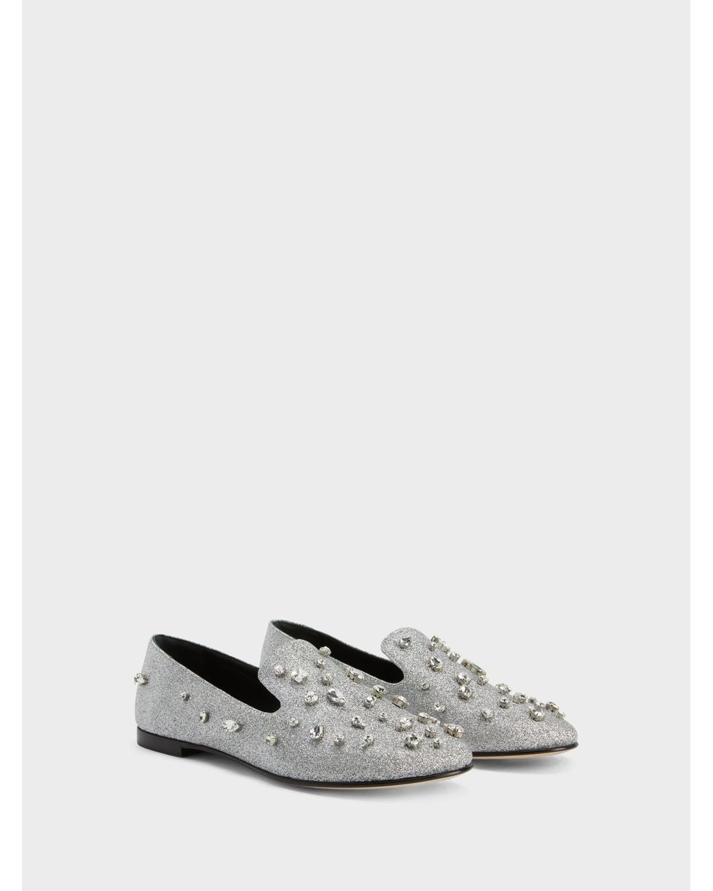 Giuseppe Zanotti White Dalila Bijoux Loafer