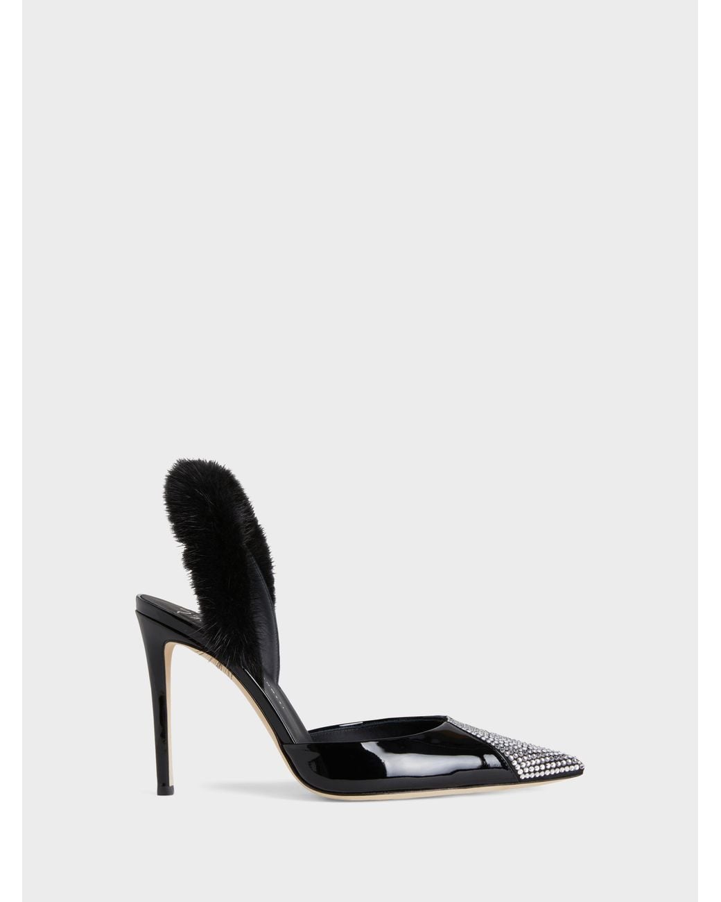 Giuseppe Zanotti White Henriette Strass Slingback 105
