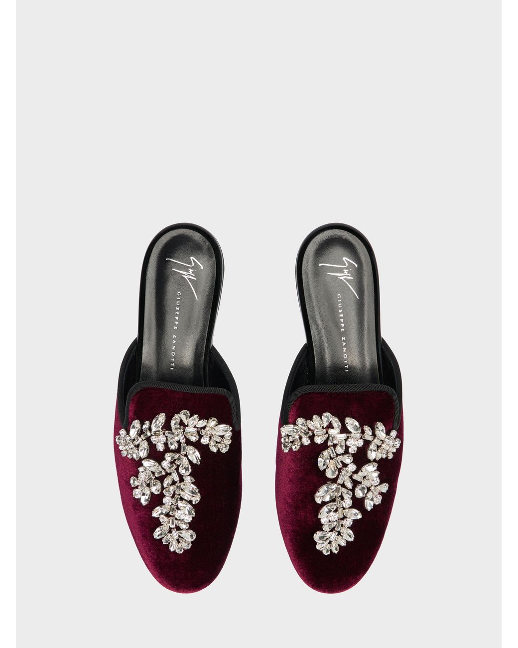 Giuseppe Zanotti White Elsa Crystal Sabot
