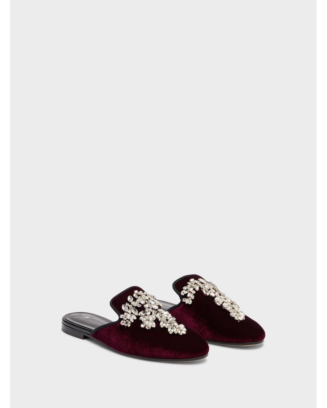 Giuseppe Zanotti White Elsa Crystal Sabot