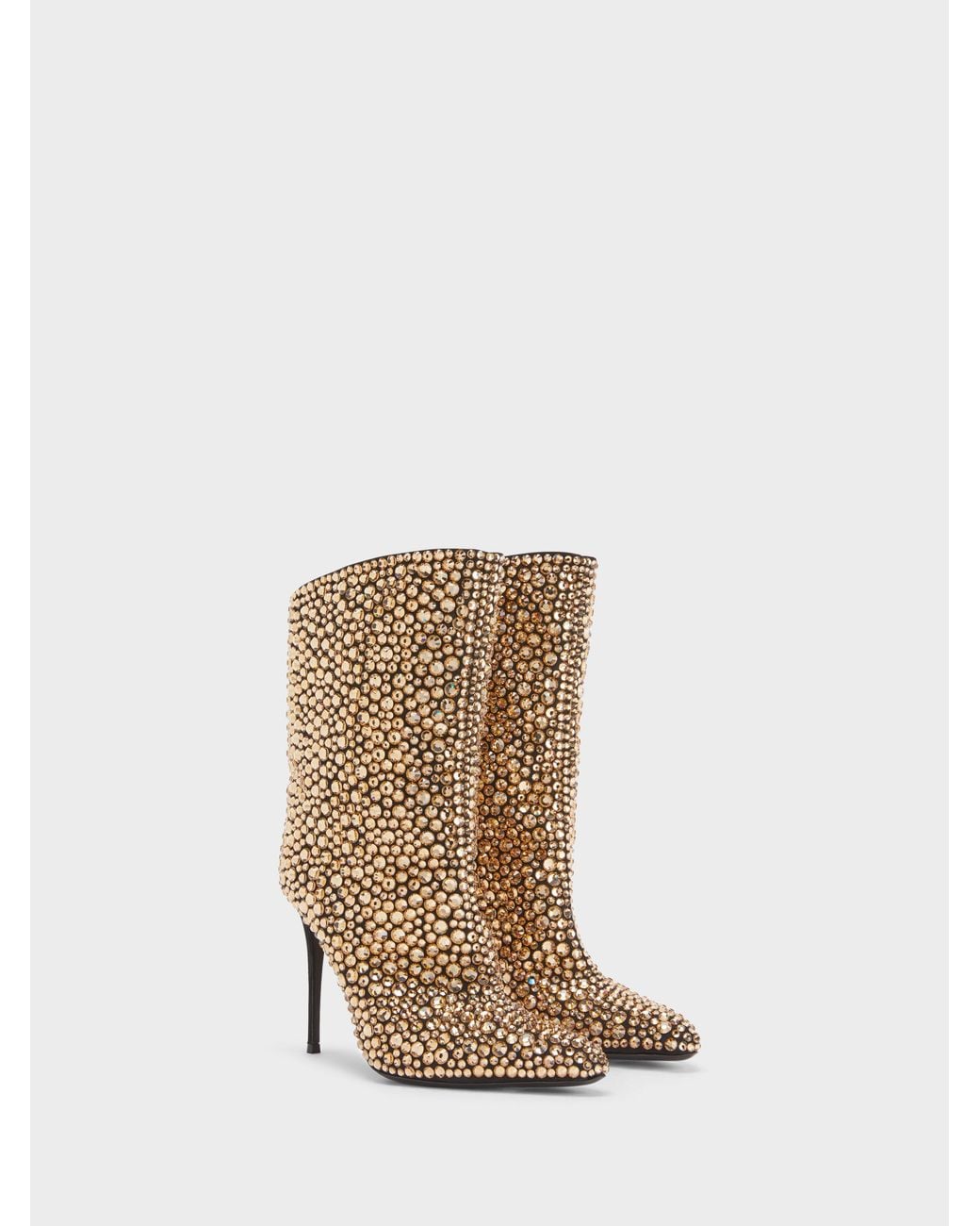 Giuseppe Zanotti White Merissa Sparkle Bootie 105