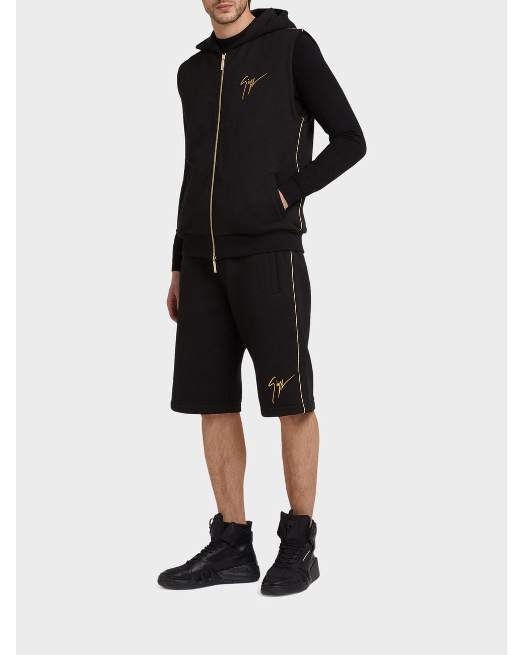 Giuseppe Zanotti Gray Lr-16 Shorts for men
