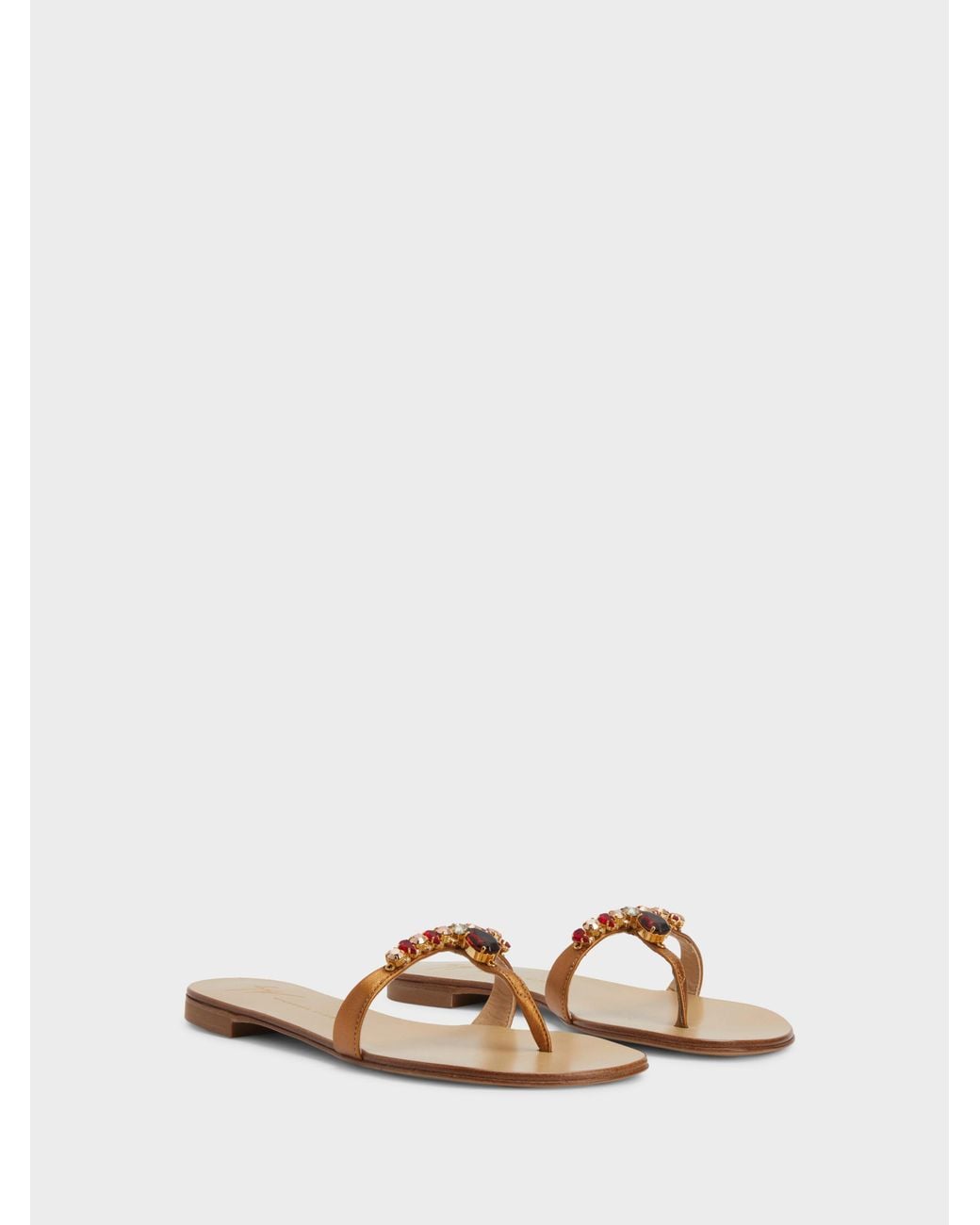 Giuseppe Zanotti Natural Katisha Flat Sandal