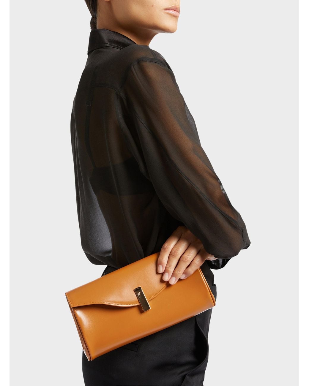 Giuseppe Zanotti White Flutie Clutch