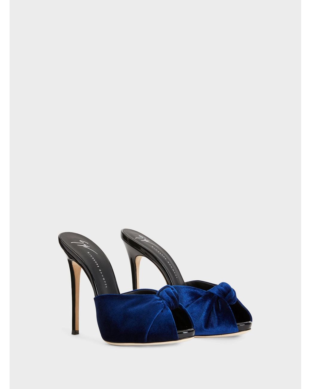 Giuseppe Zanotti Blue Bridget Velvet Mule