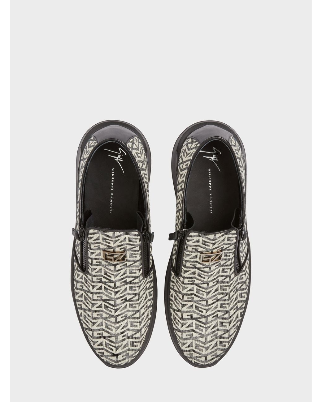 Giuseppe Zanotti White Conley Zip Loafer for men