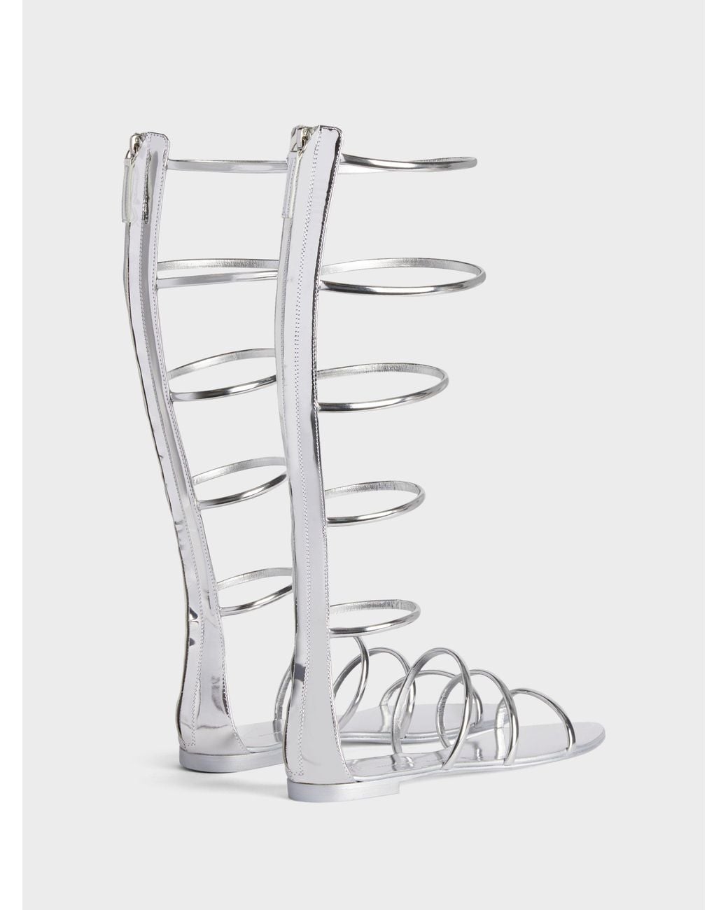 Giuseppe Zanotti White Super Intriigo Flat Sandal