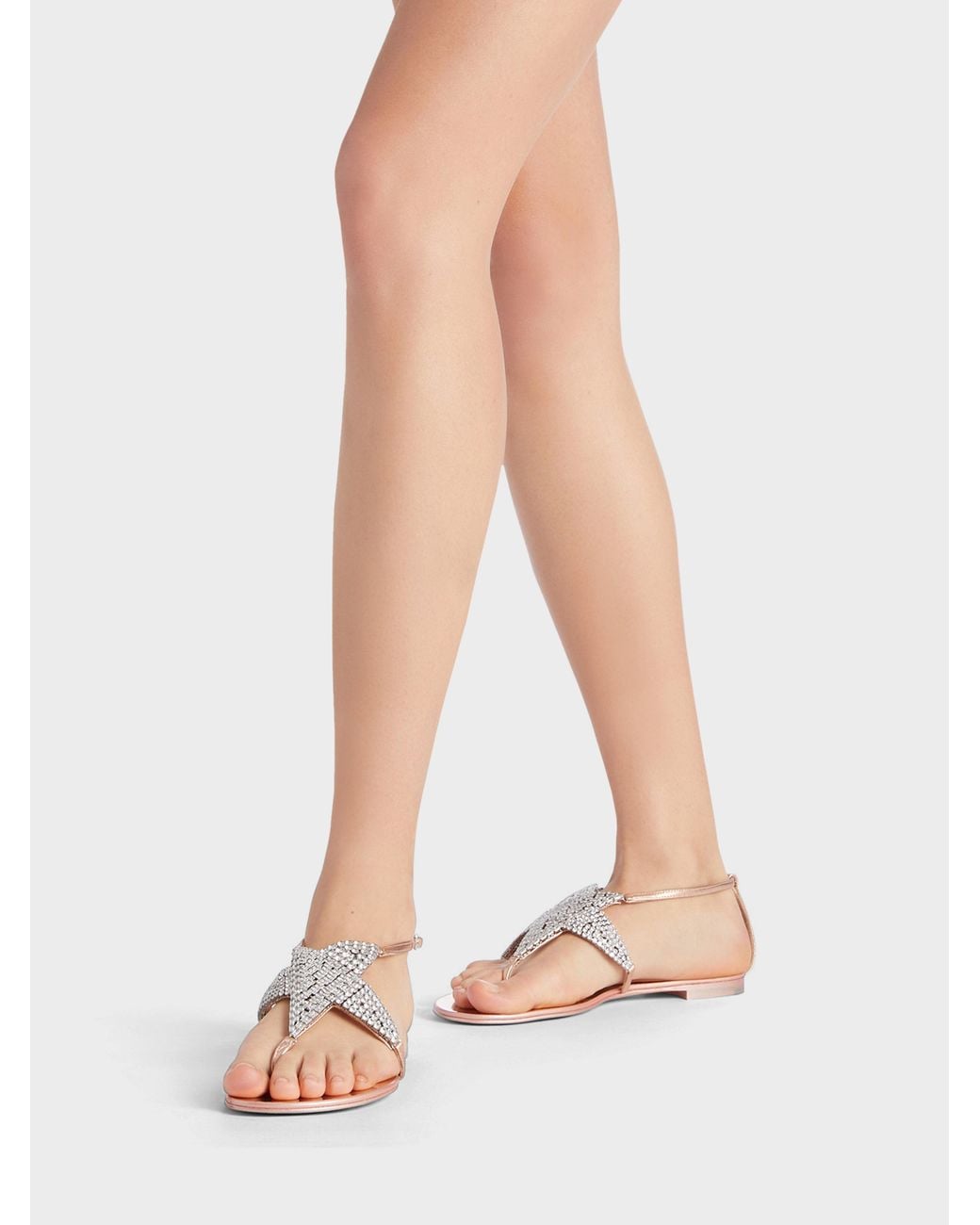 Giuseppe Zanotti Natural Almathea Flat Sandal