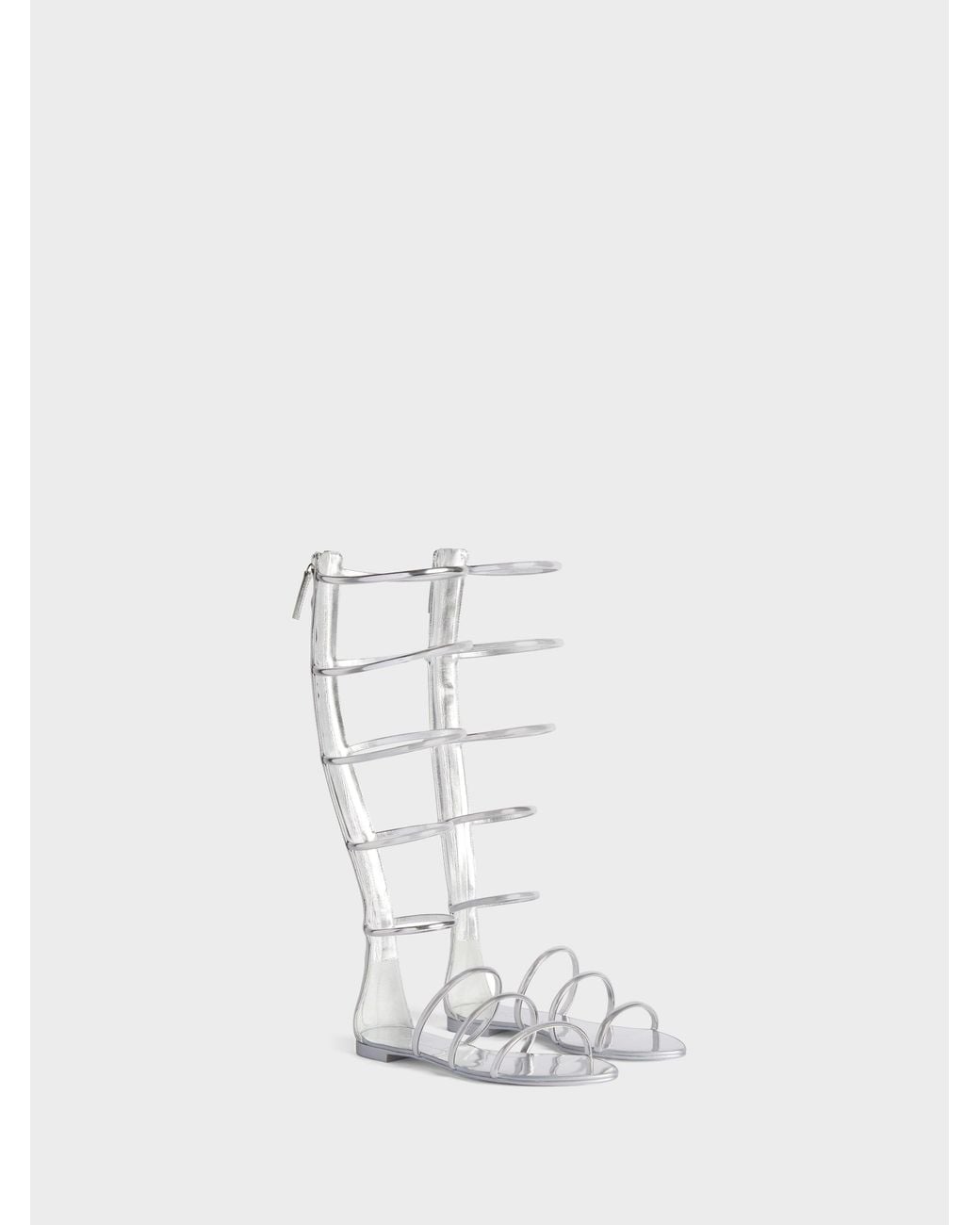 Giuseppe Zanotti White Super Intriigo Flat Sandal