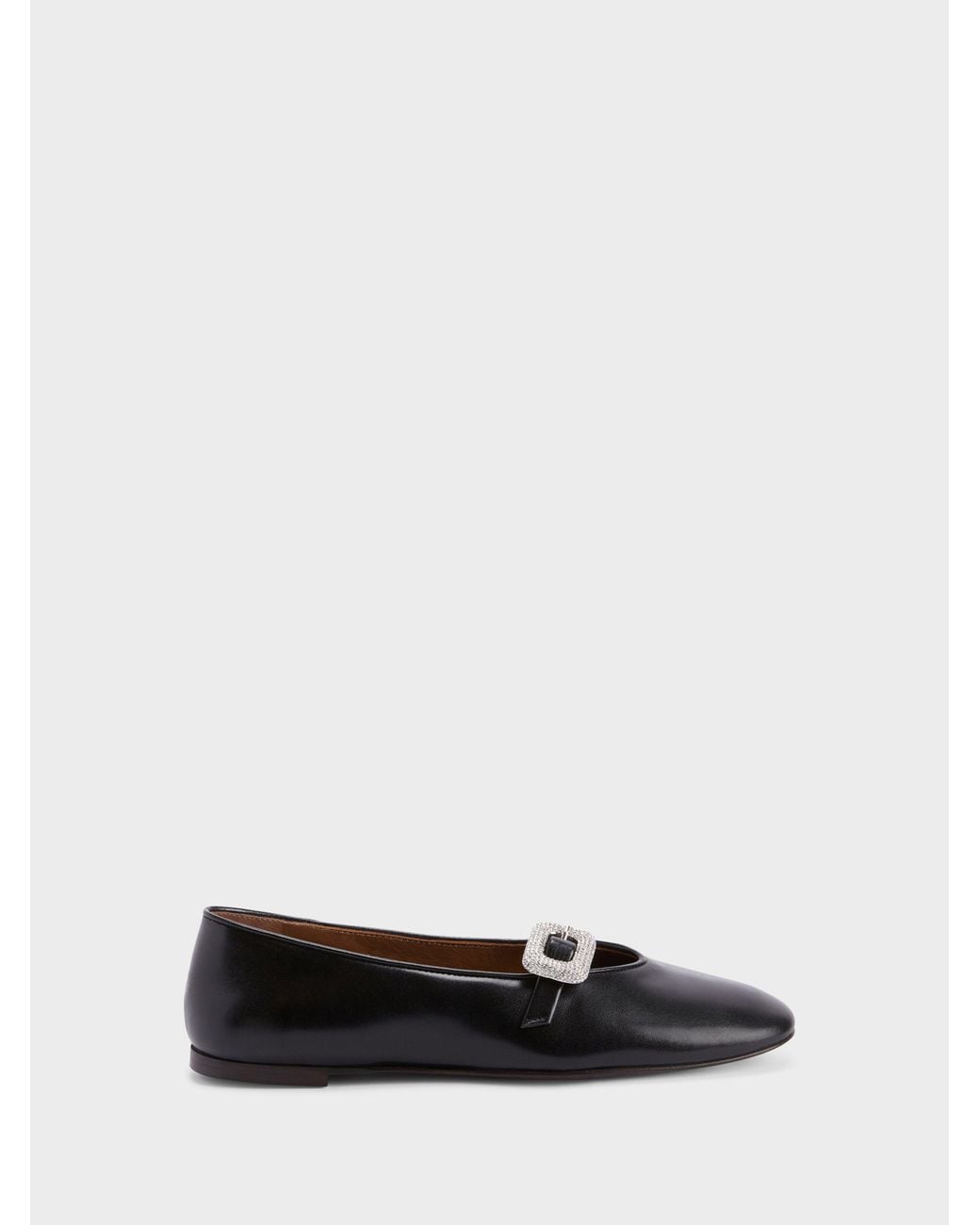Giuseppe Zanotti White Georgia Buckle Ballerina
