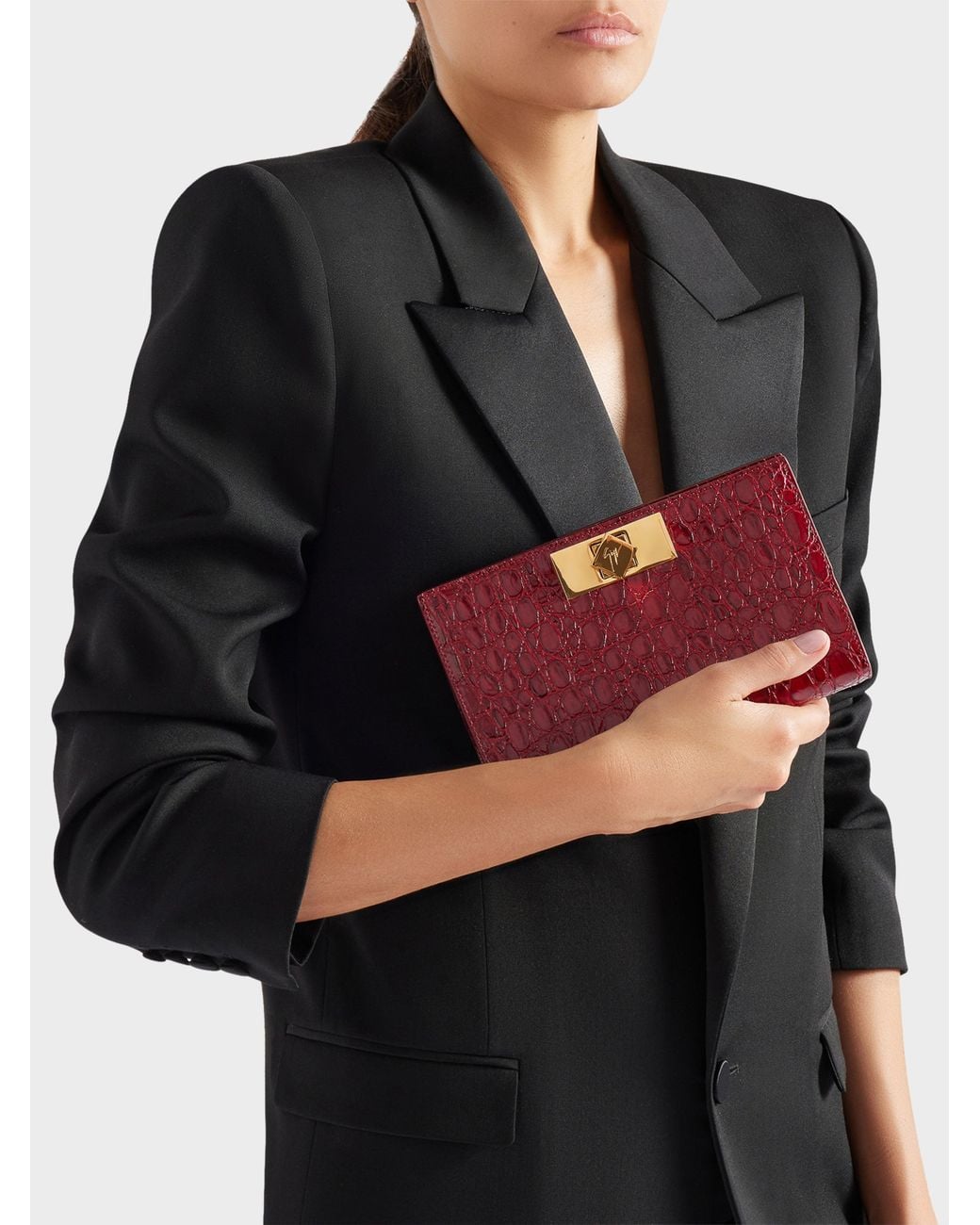 Giuseppe Zanotti Purple Annhita Clutch