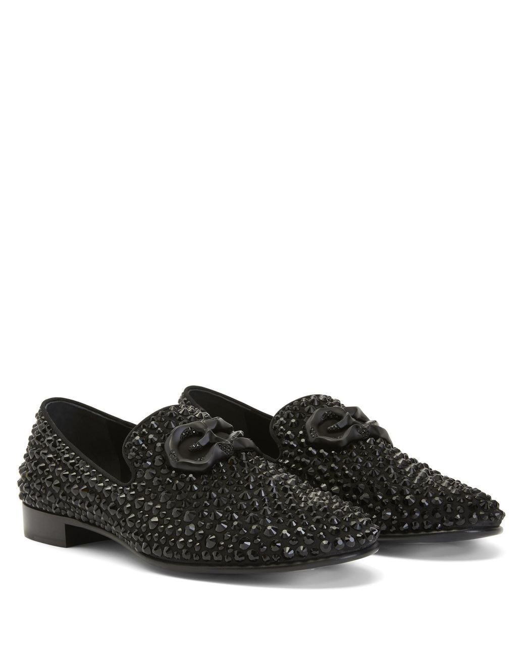 Giuseppe Zanotti Black Leopoldino Crystal for men
