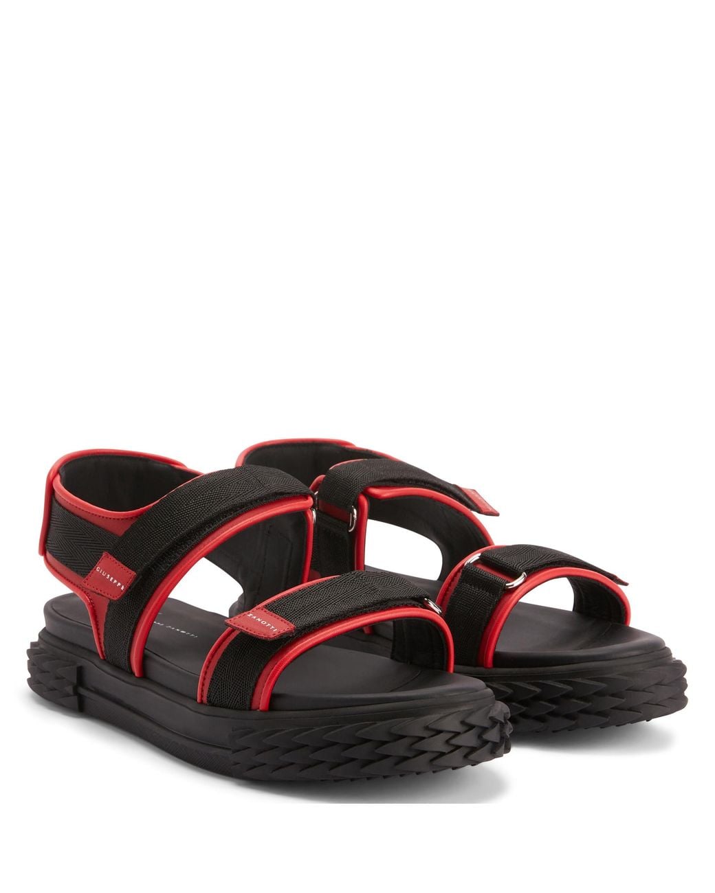 Giuseppe Zanotti Red Blabber Gummy Touch-Strap Sandals for men