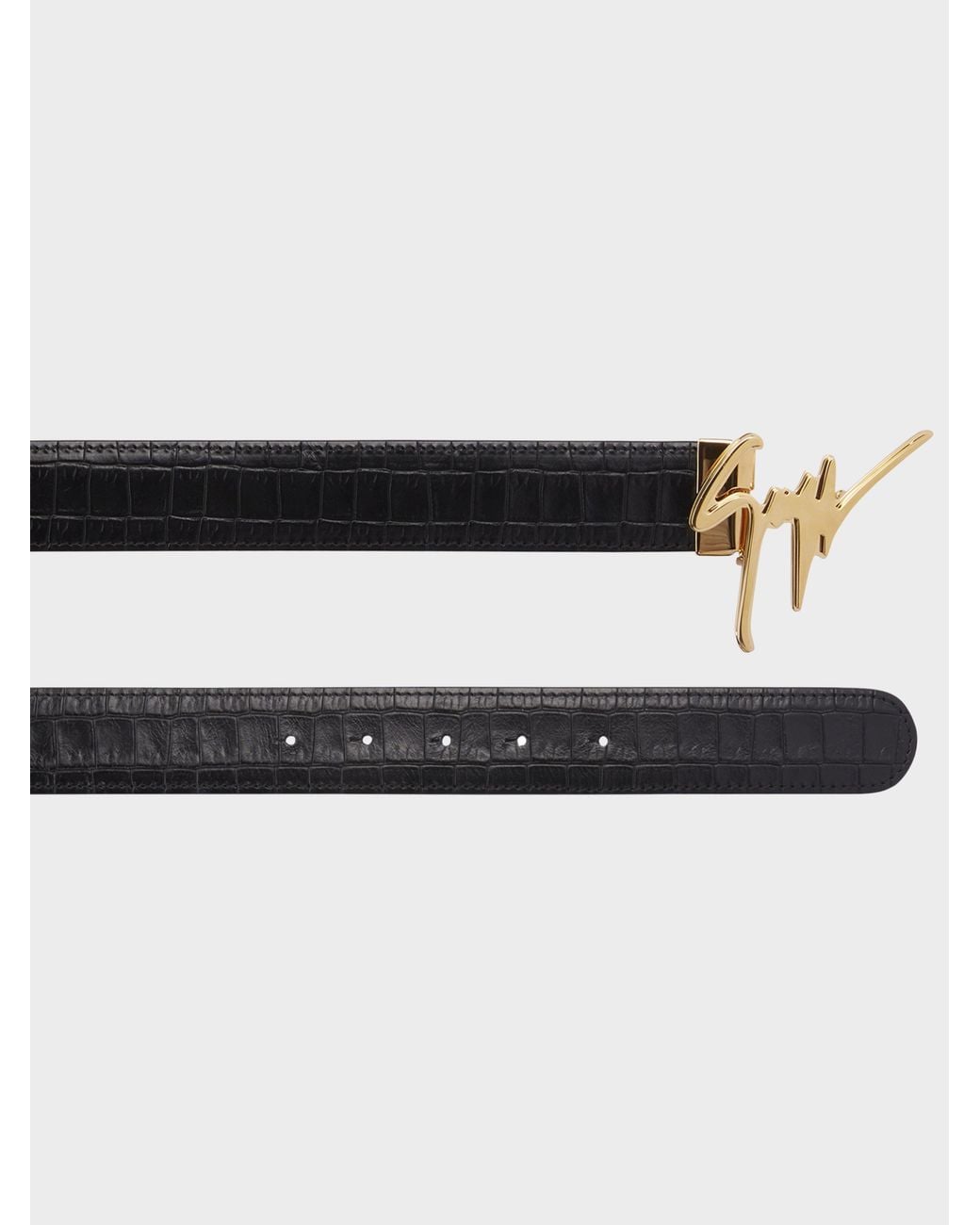 Giuseppe Zanotti White Giuseppe Belt for men
