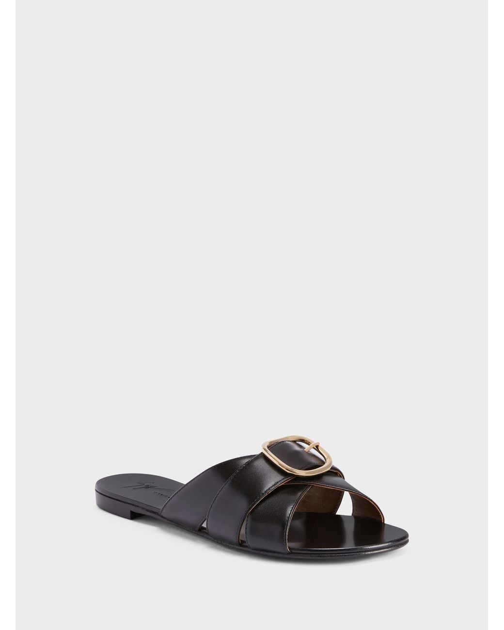 Giuseppe Zanotti Black Geraldhine Flat Sandal