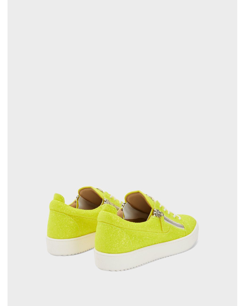 Giuseppe Zanotti Yellow Gail Glitter Sneakers