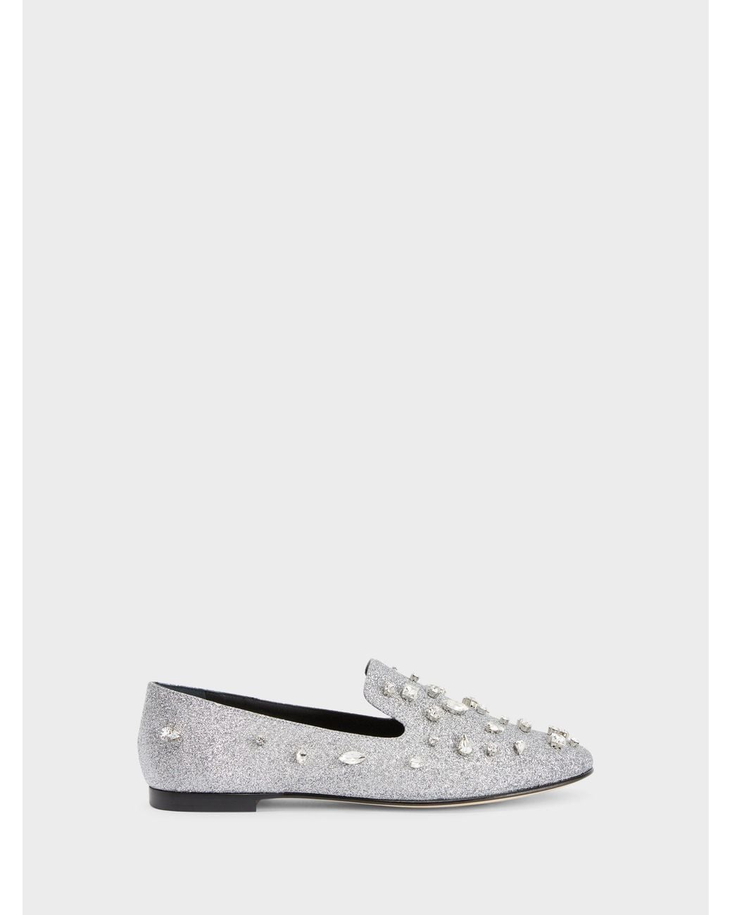 Giuseppe Zanotti White Dalila Bijoux Loafer