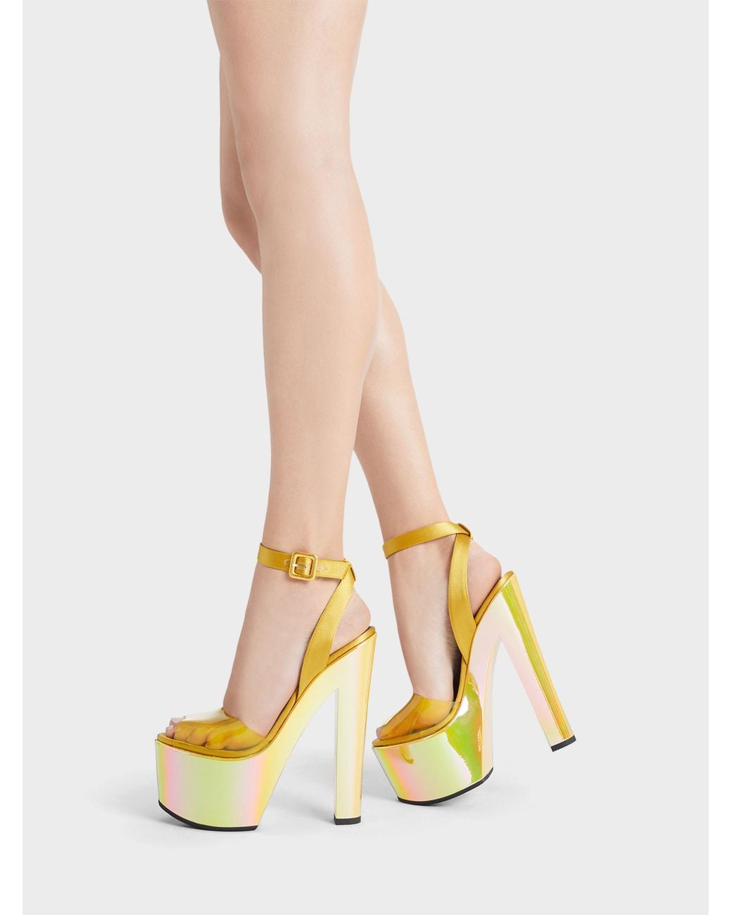 Giuseppe Zanotti Yellow Tarifa Plexi Sandal