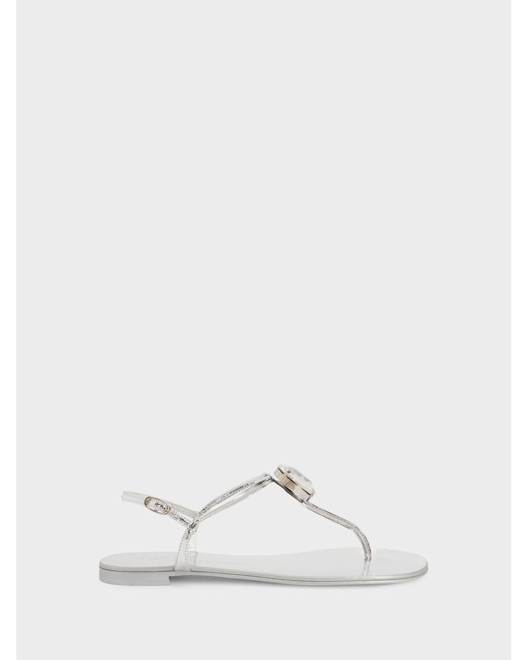 Giuseppe Zanotti Natural Anthonia Flat Sandal