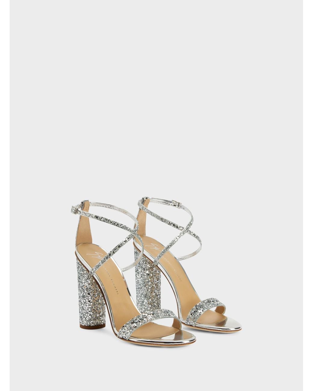 Giuseppe Zanotti Metallic Tara Glitter Sandals