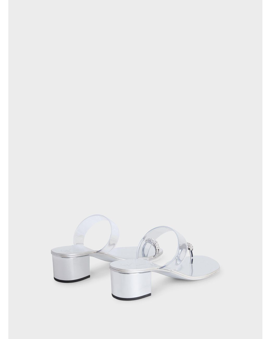 Giuseppe Zanotti White Ring Plexy Sandal 40