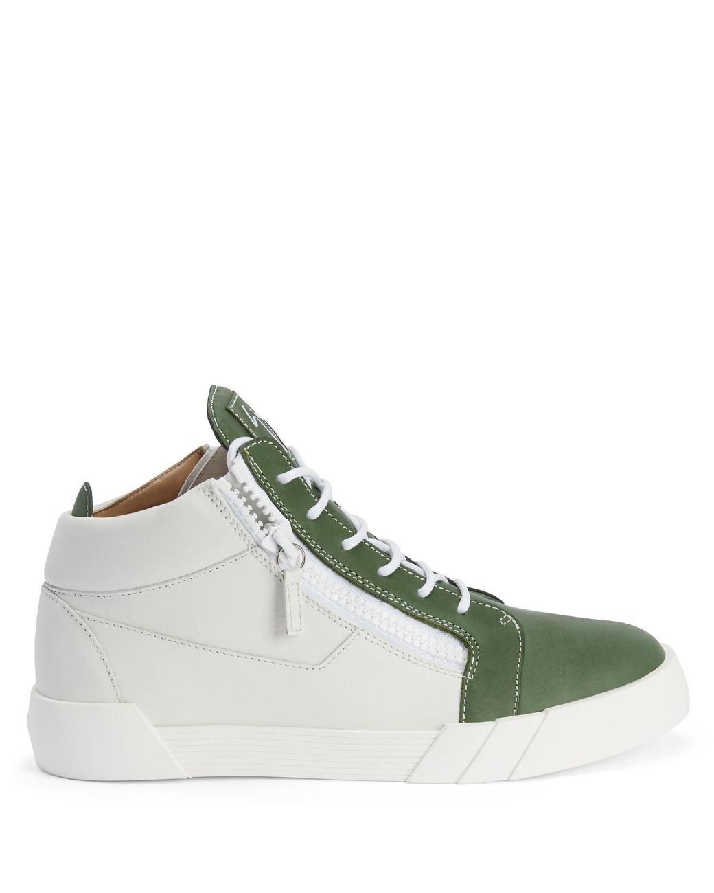 Giuseppe Zanotti Green High-Top Zip-Up Sneakers for men