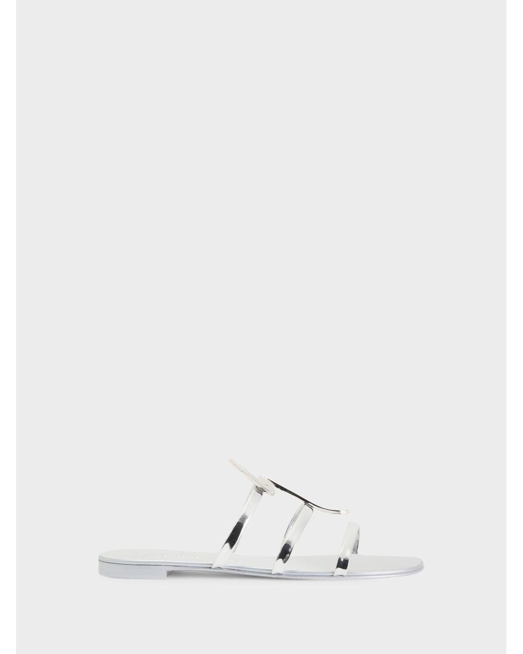 Giuseppe Zanotti White Syrma G Flat Sandal