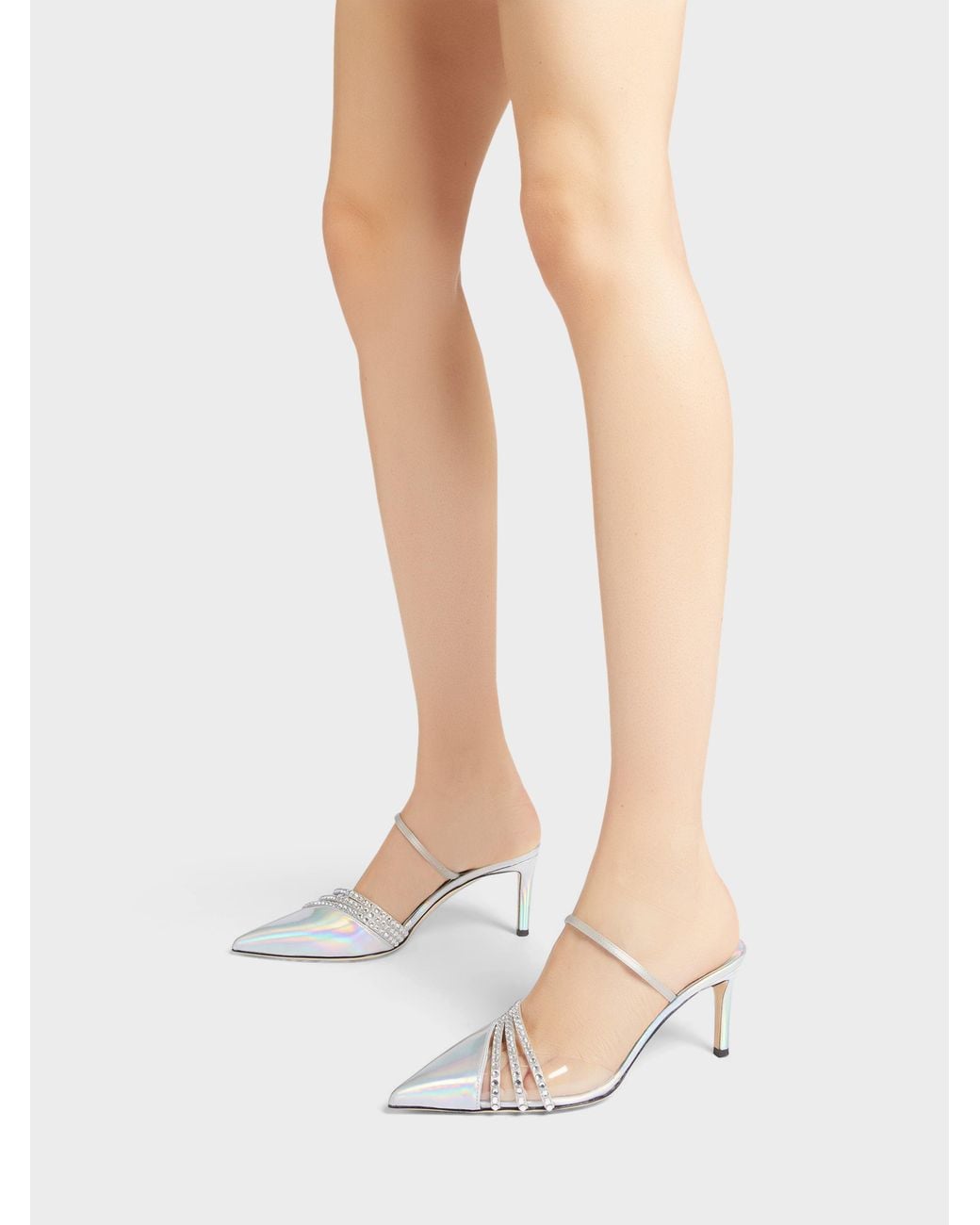 Giuseppe Zanotti White Claralie Slingback 70