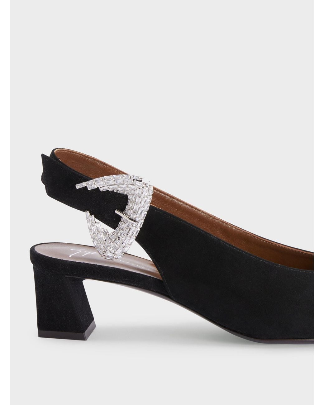 Giuseppe Zanotti Black Brendha Allure Slingback 45