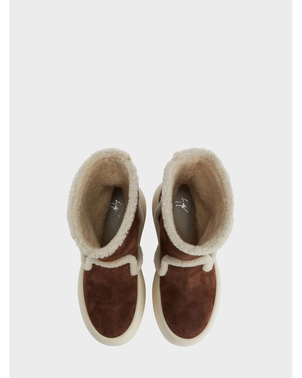Giuseppe Zanotti Brown Gz League Fur Bootie