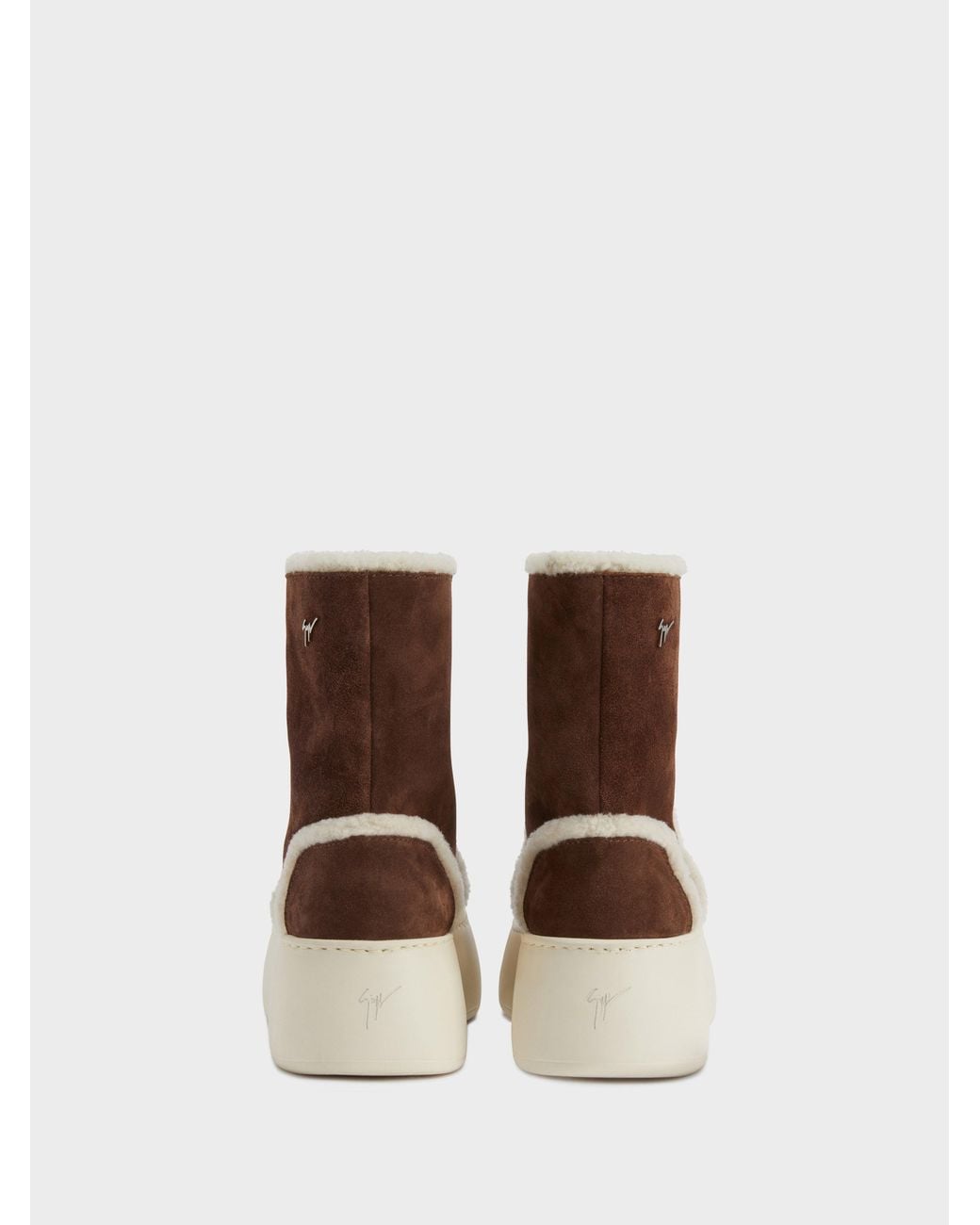 Giuseppe Zanotti Brown Gz League Fur Bootie