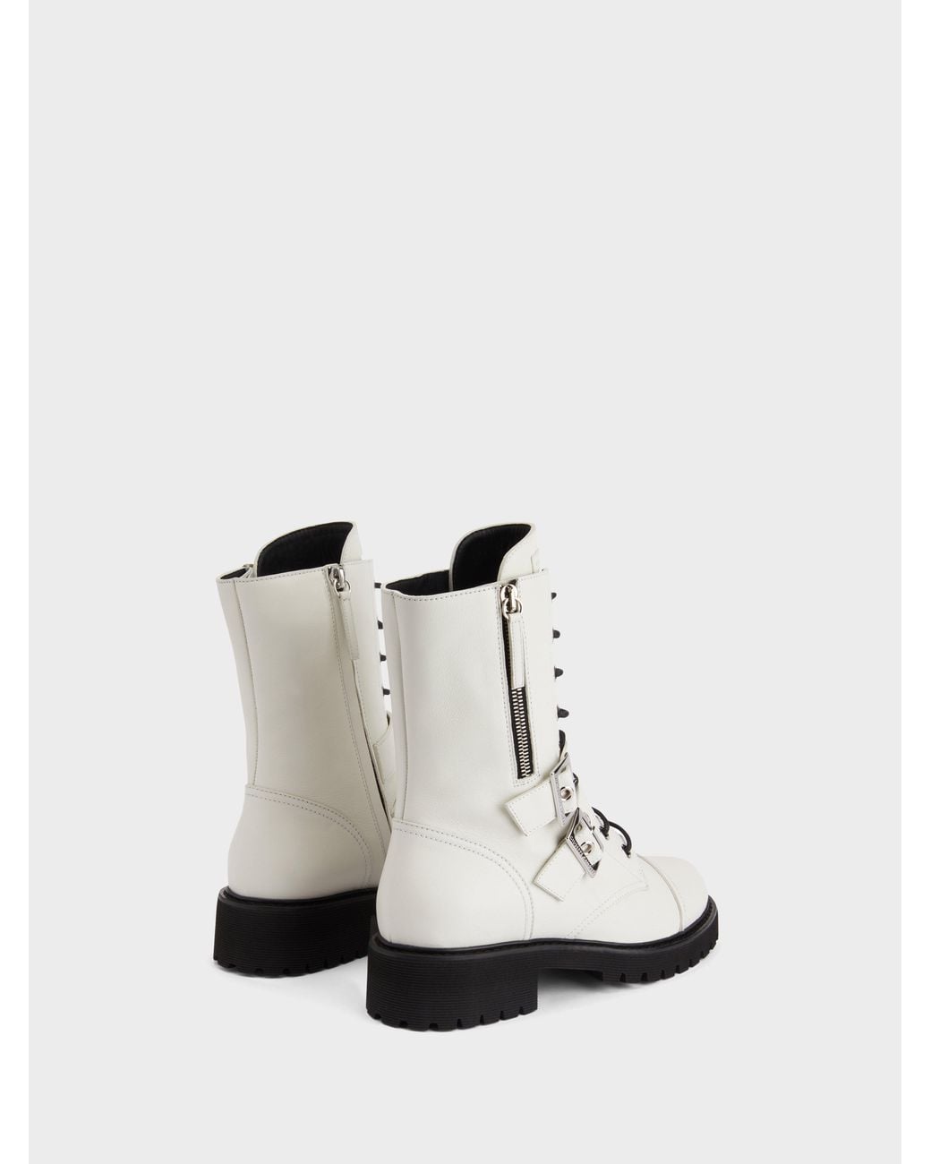Giuseppe Zanotti White Urban Biker