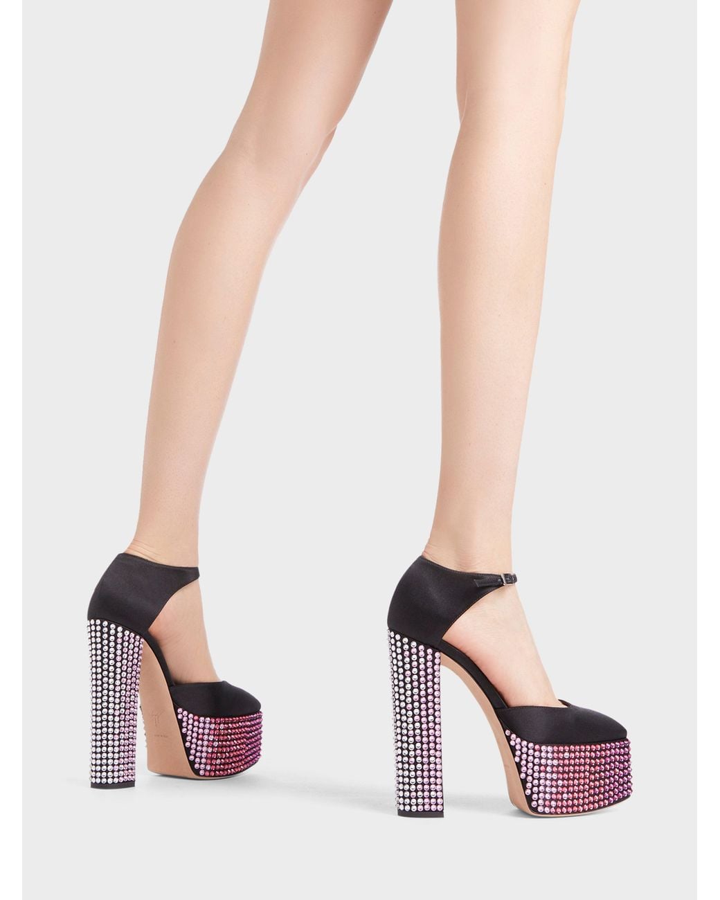 Giuseppe Zanotti White Bebe Strass Pump D'Orsay 150