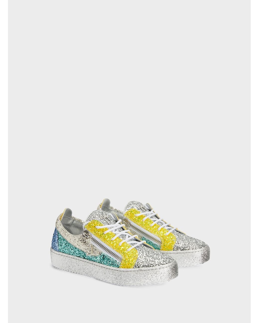 Giuseppe Zanotti Yellow Gail Glitter Low Top