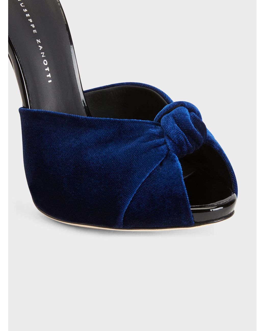 Giuseppe Zanotti Blue Bridget Velvet Mule