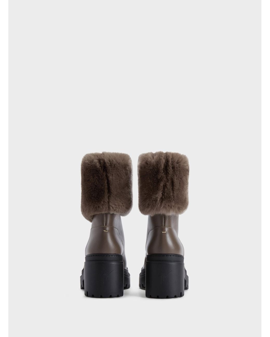 Giuseppe Zanotti White Mairi Fur Bootie