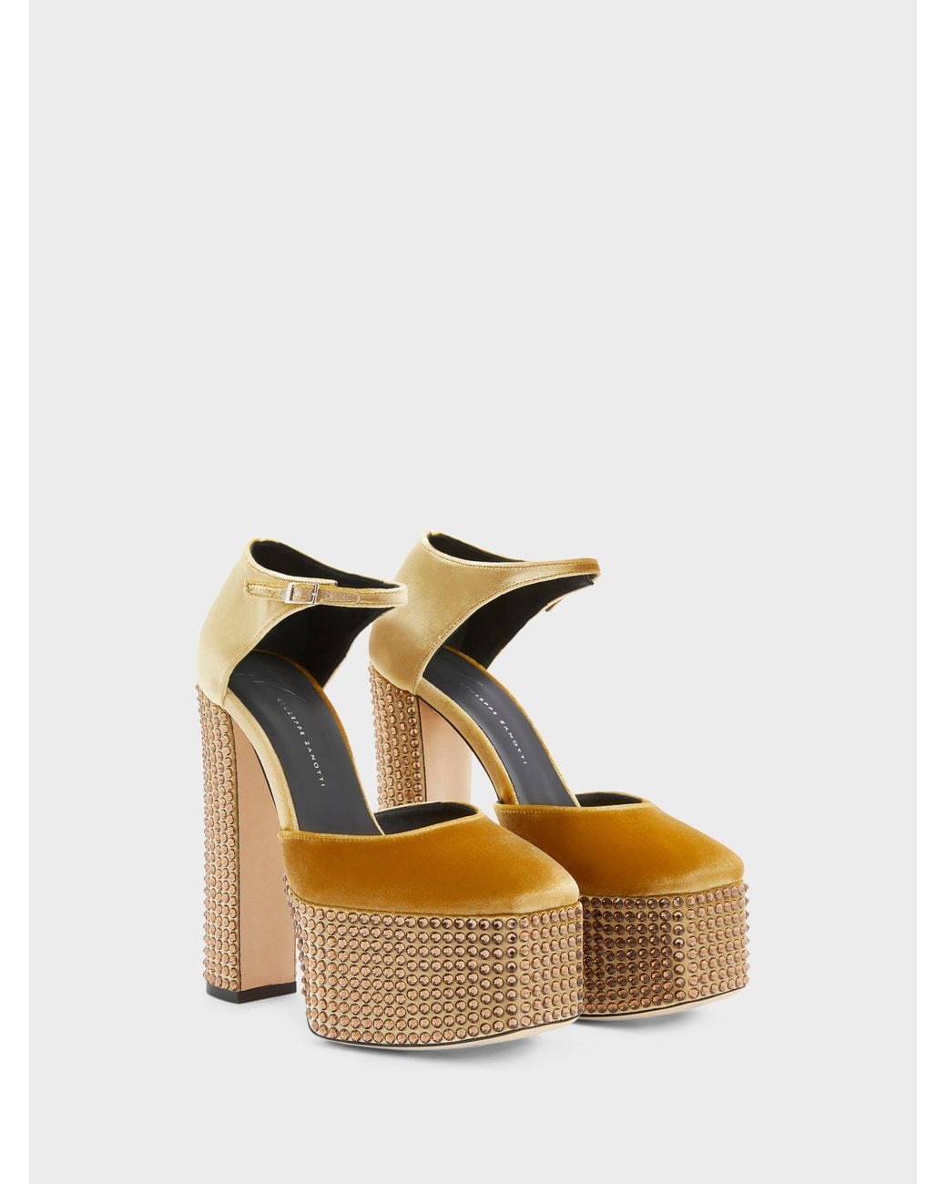Giuseppe Zanotti Metallic Bebe Strass Pump D'Orsay 150