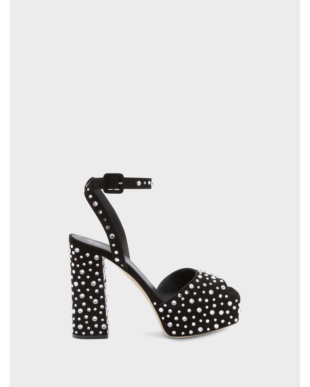 Giuseppe Zanotti White New Betty Sparkle Sandal 120