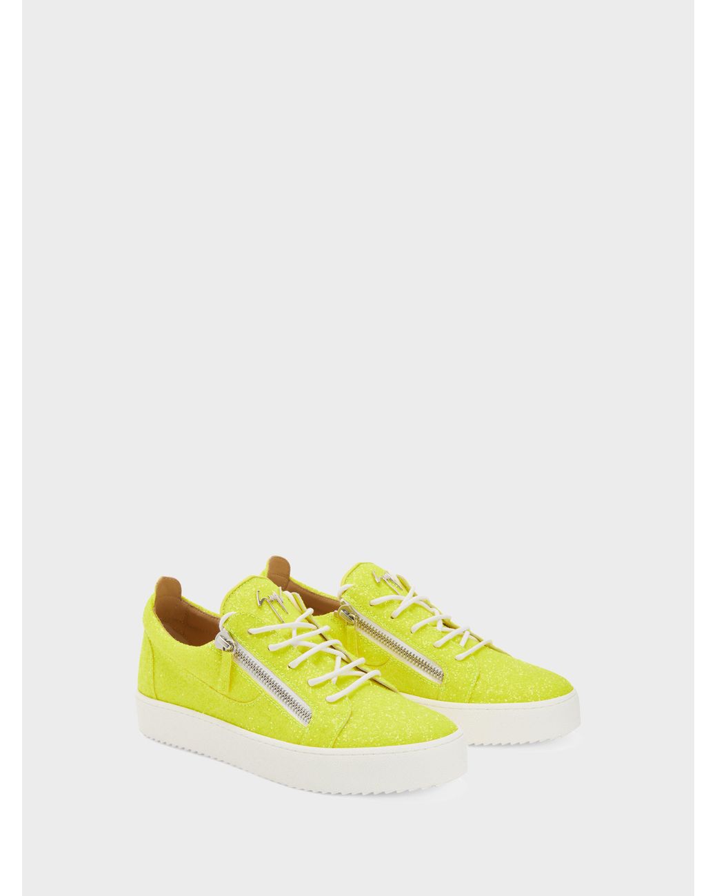 Giuseppe Zanotti Yellow Gail Glitter Sneakers