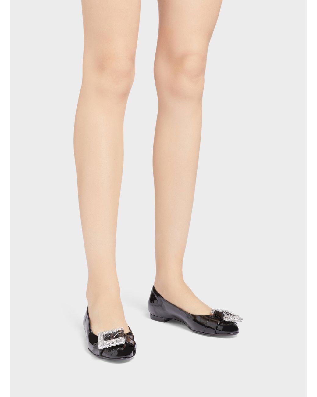 Giuseppe Zanotti White Miss Buckle Ballerina