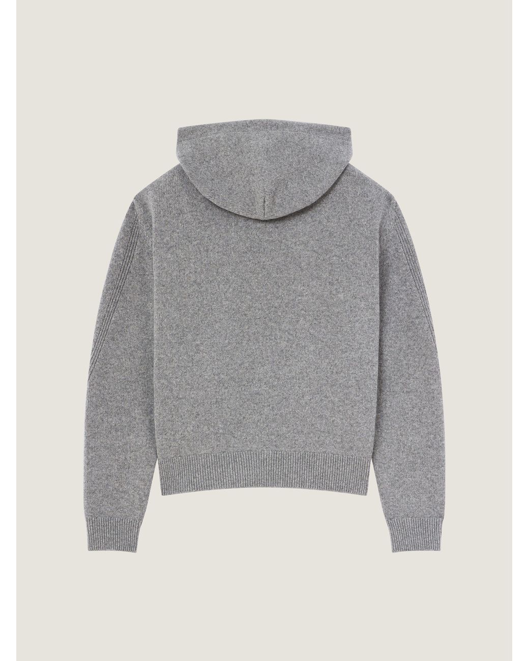 Givenchy Gray Couture Seam Zipped Hoodie for men