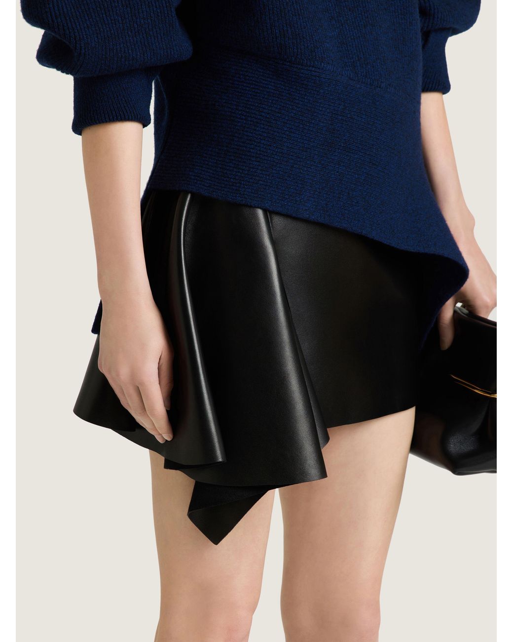 Givenchy Black Slashed Mini Skirt