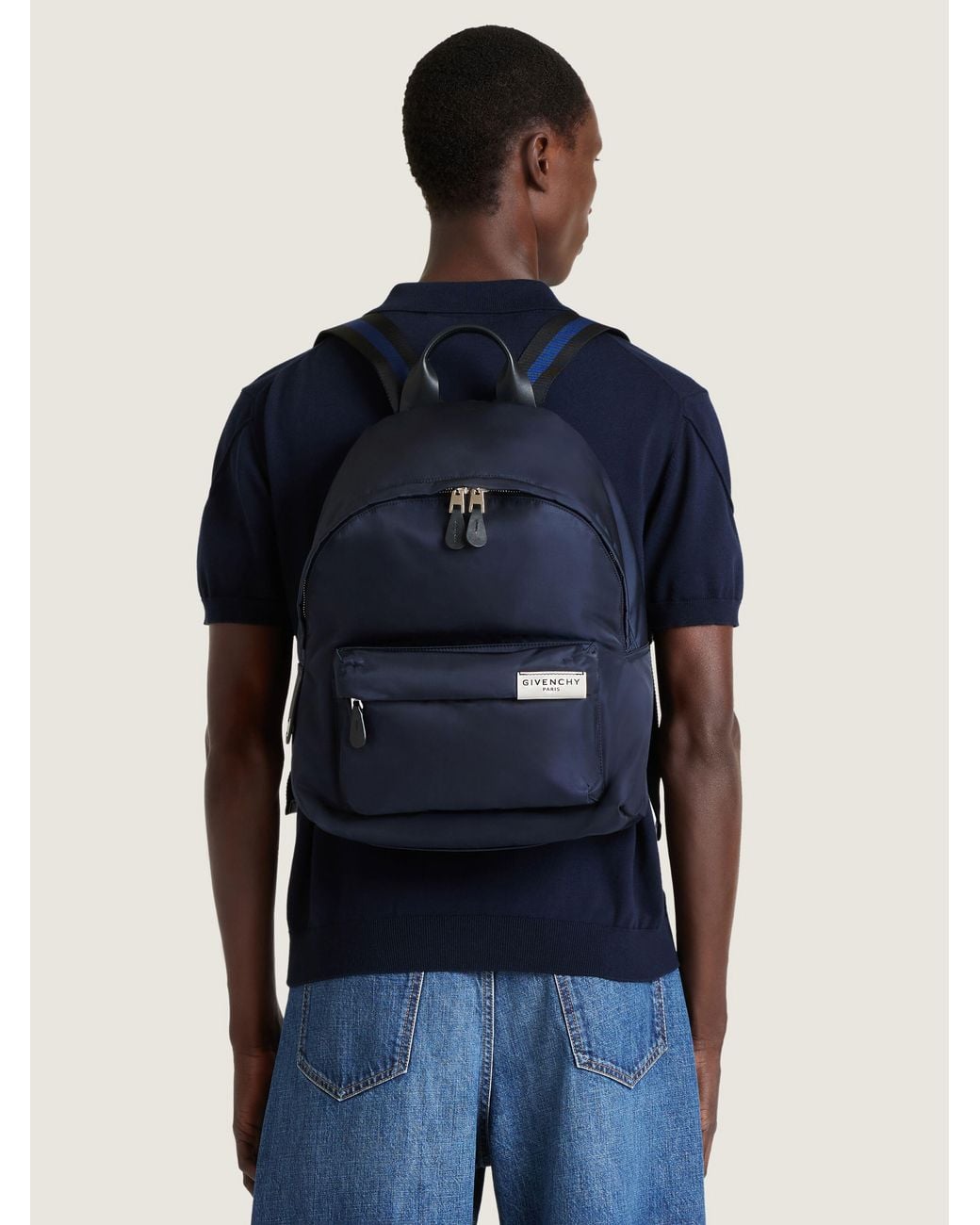 Givenchy Blue Cargo Backpack for men