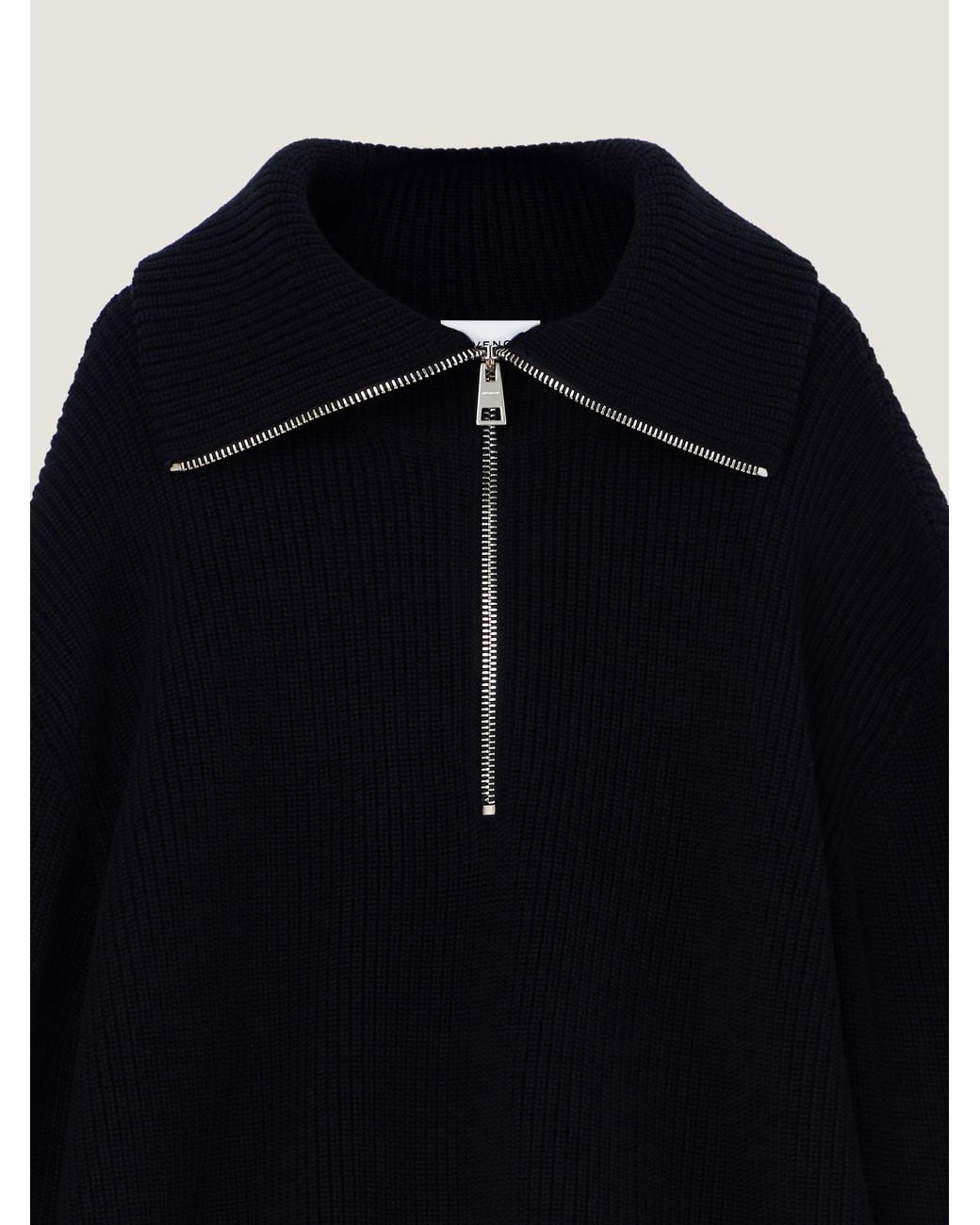 Pullover con zip in cotone e lana di Givenchy in Blue da Uomo