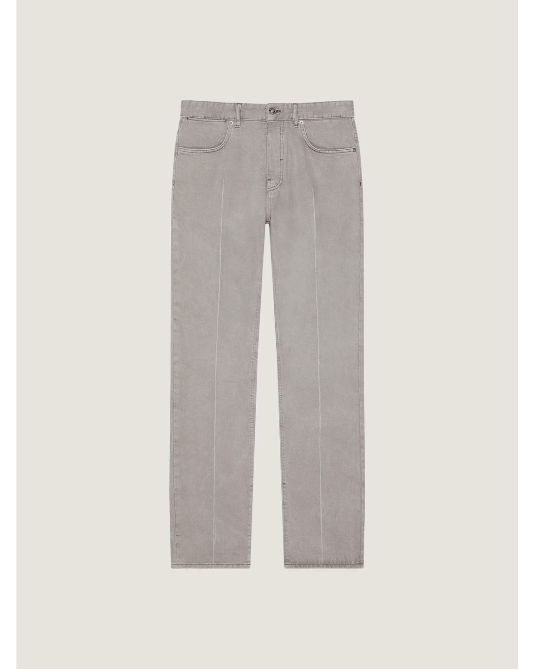Givenchy Gray Straight Fit Jeans With Folded Effect for men