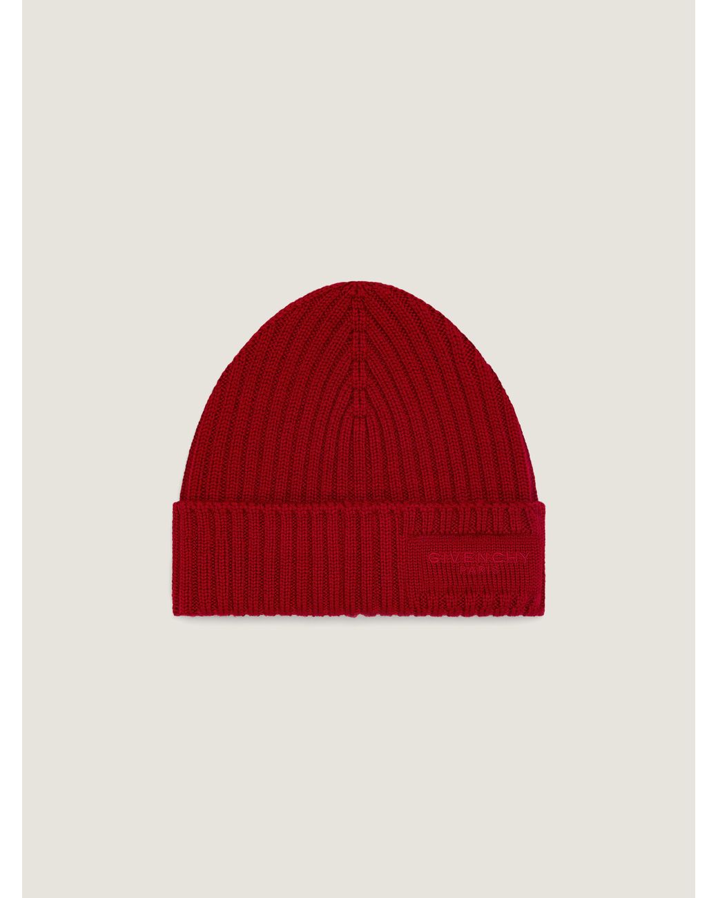 Givenchy Red Paris Beanie for men