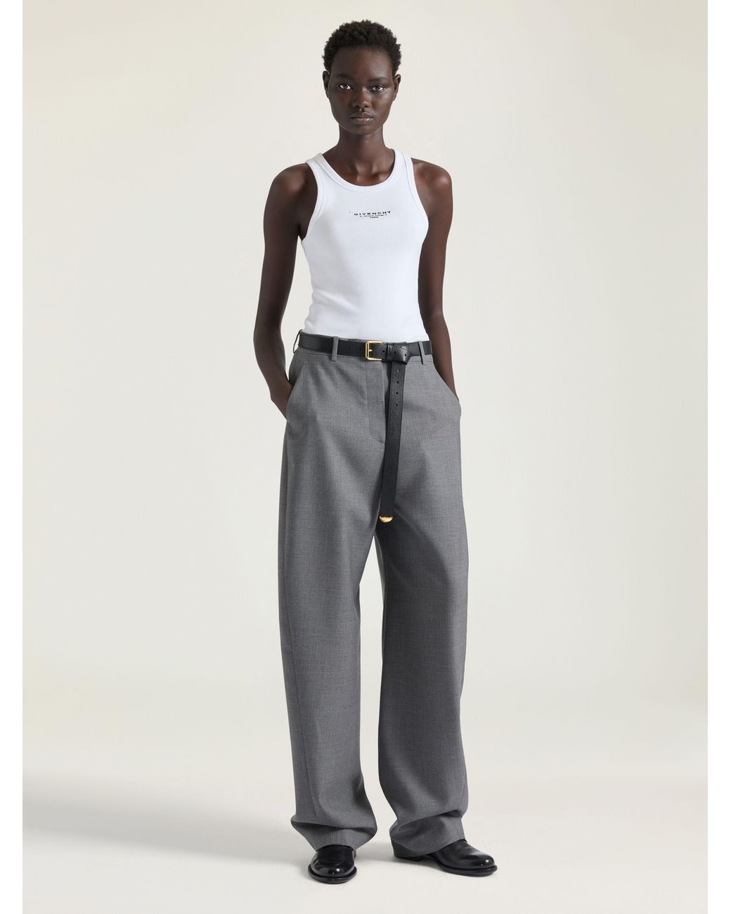 Givenchy White Logo Tank Top